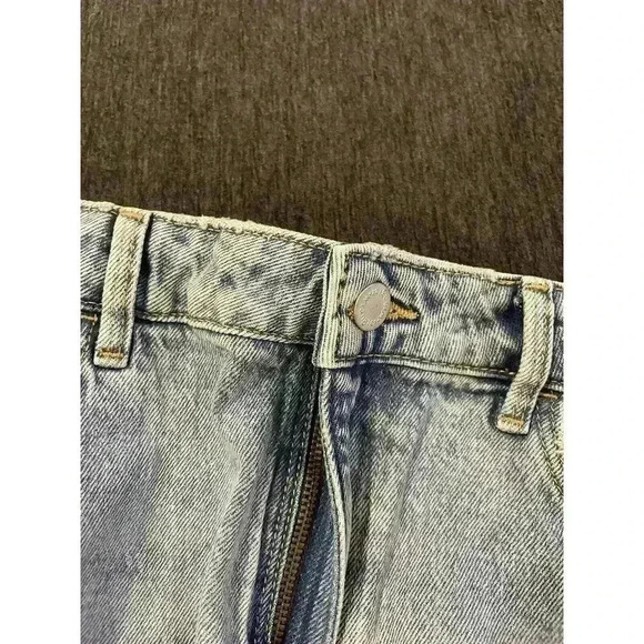 Wrangler Jean Shorts Womens 6 28 High Rise Vintage 3” Light Wash Cut Off Distres - Picture 5 of 7